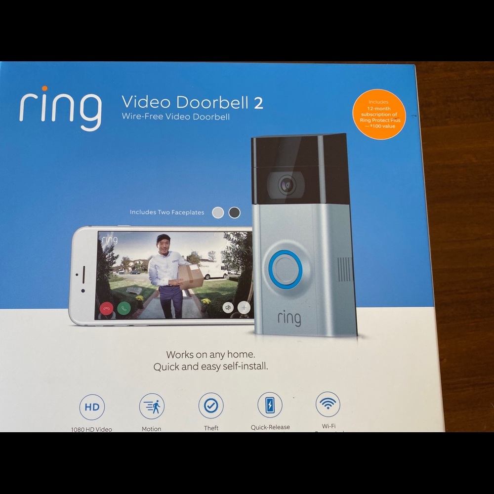 Ring 2 doorbell, new in box, seal not broken